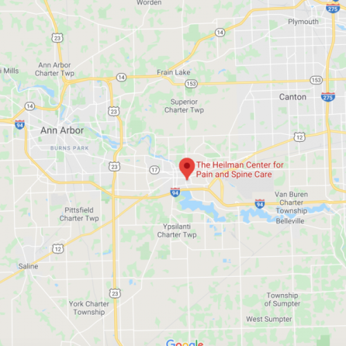 The location of The Heilman Center for Pain and Spine Care